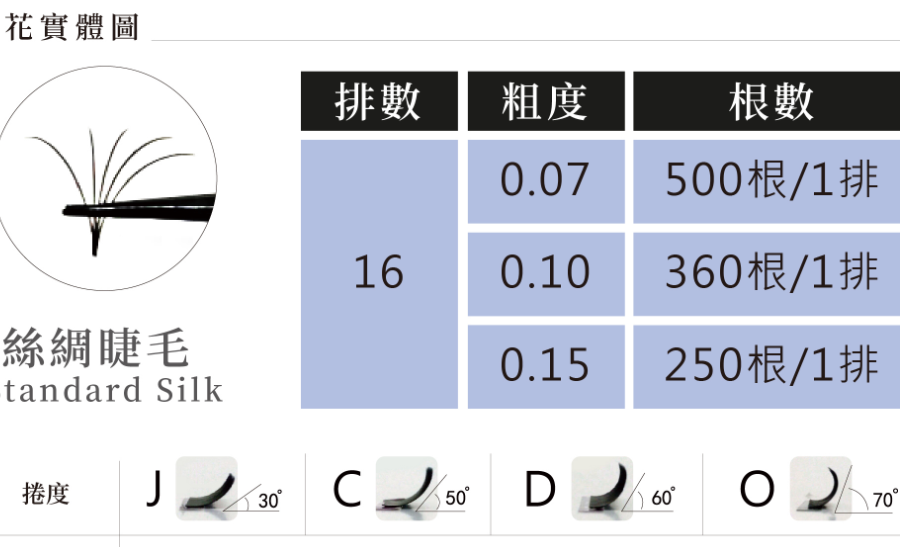活動專屬│睫瑞絲綢睫毛(黑)-J捲(綜合尺寸)